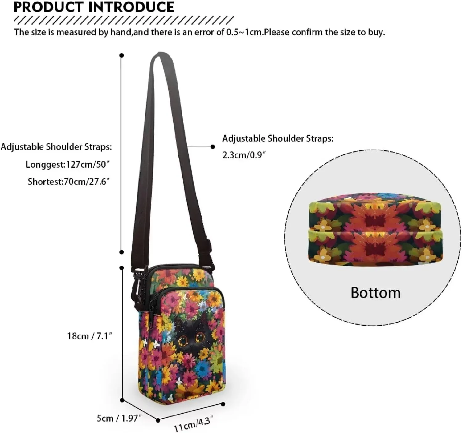Womens Crossbody Bag Cell Phone Purse Wallet Small Shoulder Handbag Travel Sports Gym Bag