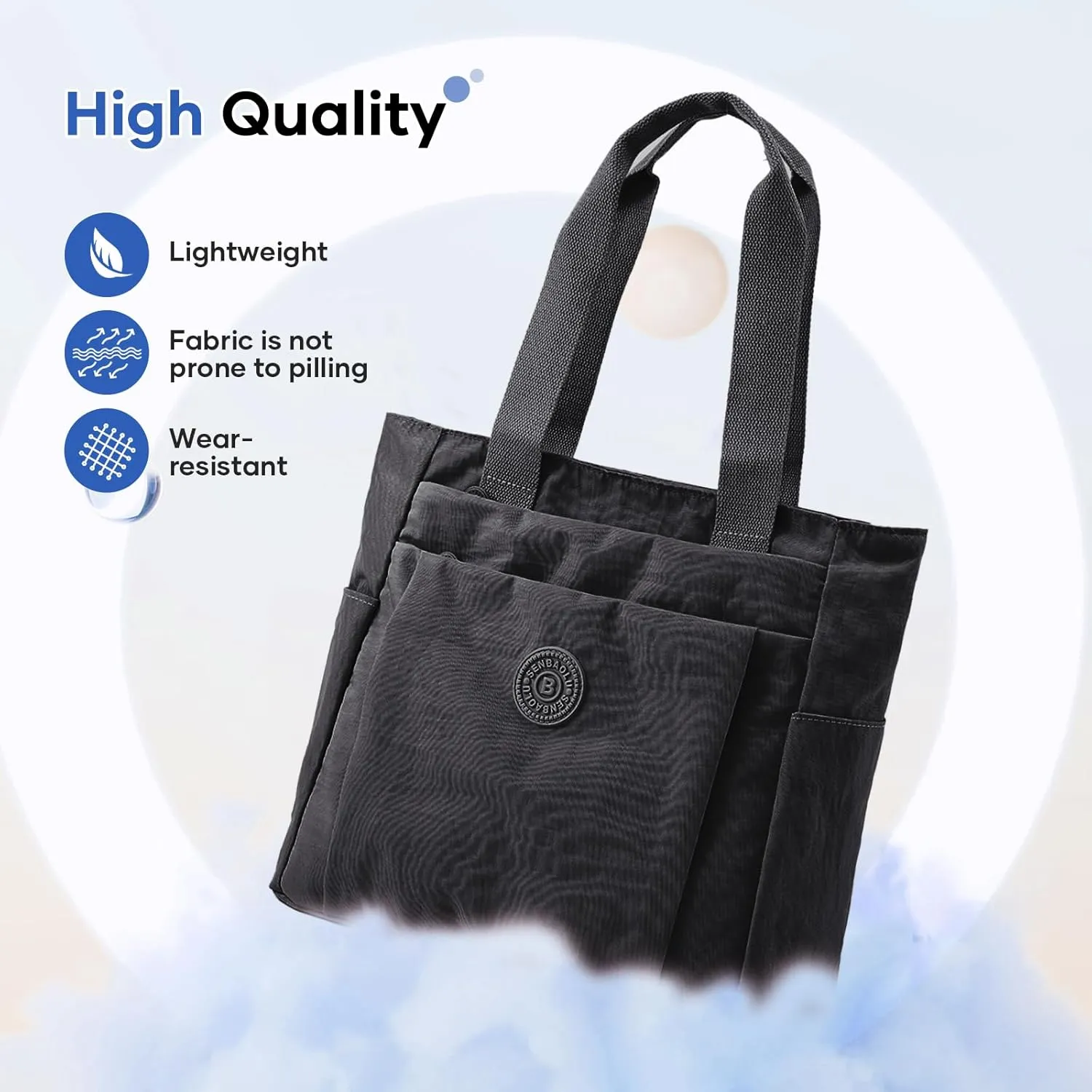 Work Tote Bag for Women, Travel Shoulder Bag Large Purse Nurse Tote Bag with Zipper for School, College, Gym