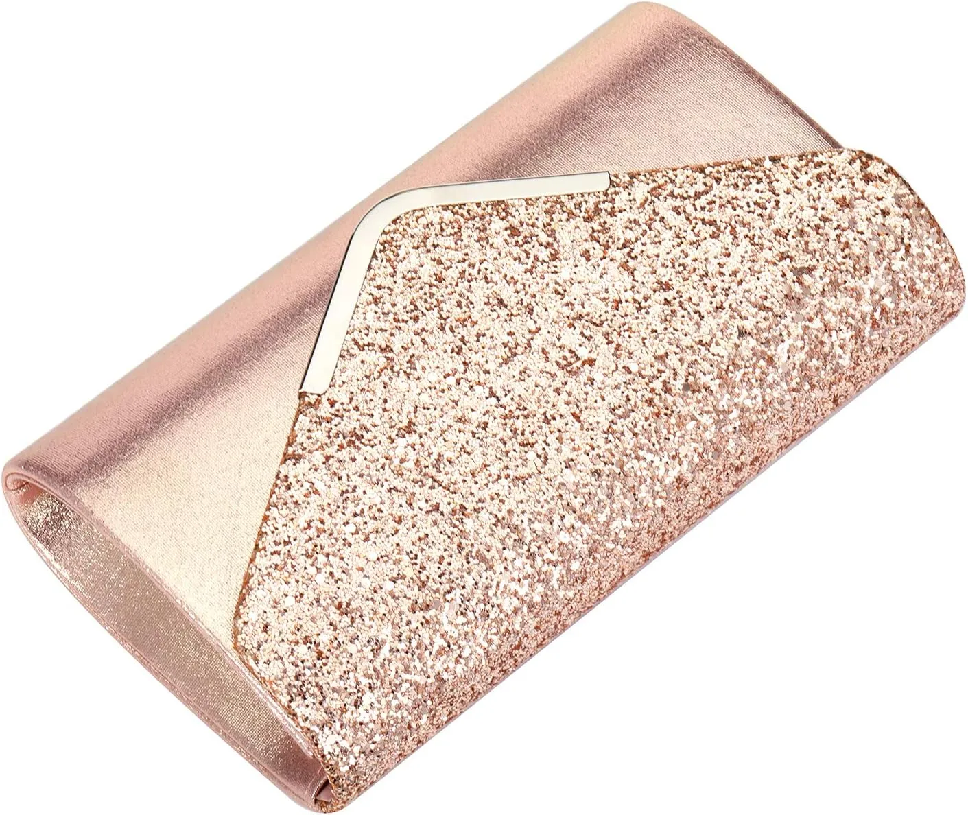 ZIUMUDY Women's Sparkle Evening Bags Envelope Clutches Shoulder Chain Handbag Bridal Wedding Purse